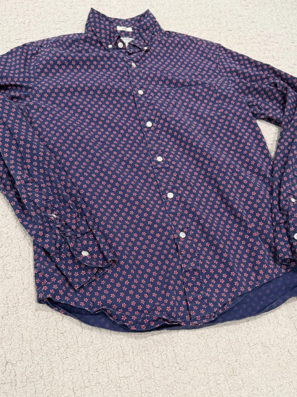 J.Crew Secret Wash Shirting Stretch Button Down Size Medium Slim